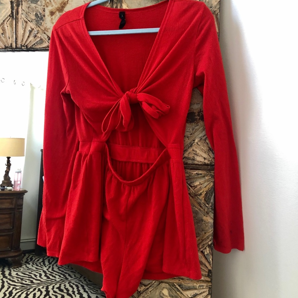 Red Tied Romper